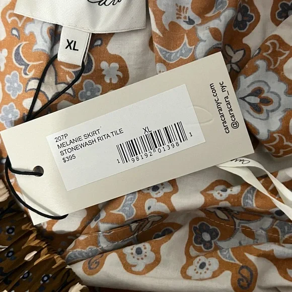 Cara Cara Melanie stonewash Rita tile bohemian kirt size XL. - Picture 2 of 6